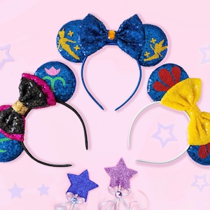 Gifts for Kids, Princess Ears headband, Birthday Mouse Headband for Gift, Costume Cosplay, Magic Mouse Sequin Headband Gifts for Her
