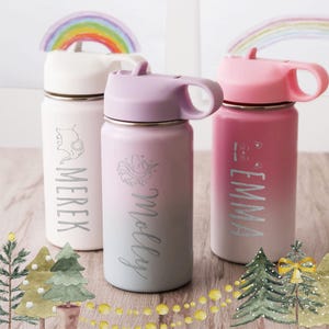 Personalized Water Bottle Gifts for Kid, Back To School Custom Toddler Cups Kids Tumbler, Stainless Steel Water Bottle Birthday Party Favors