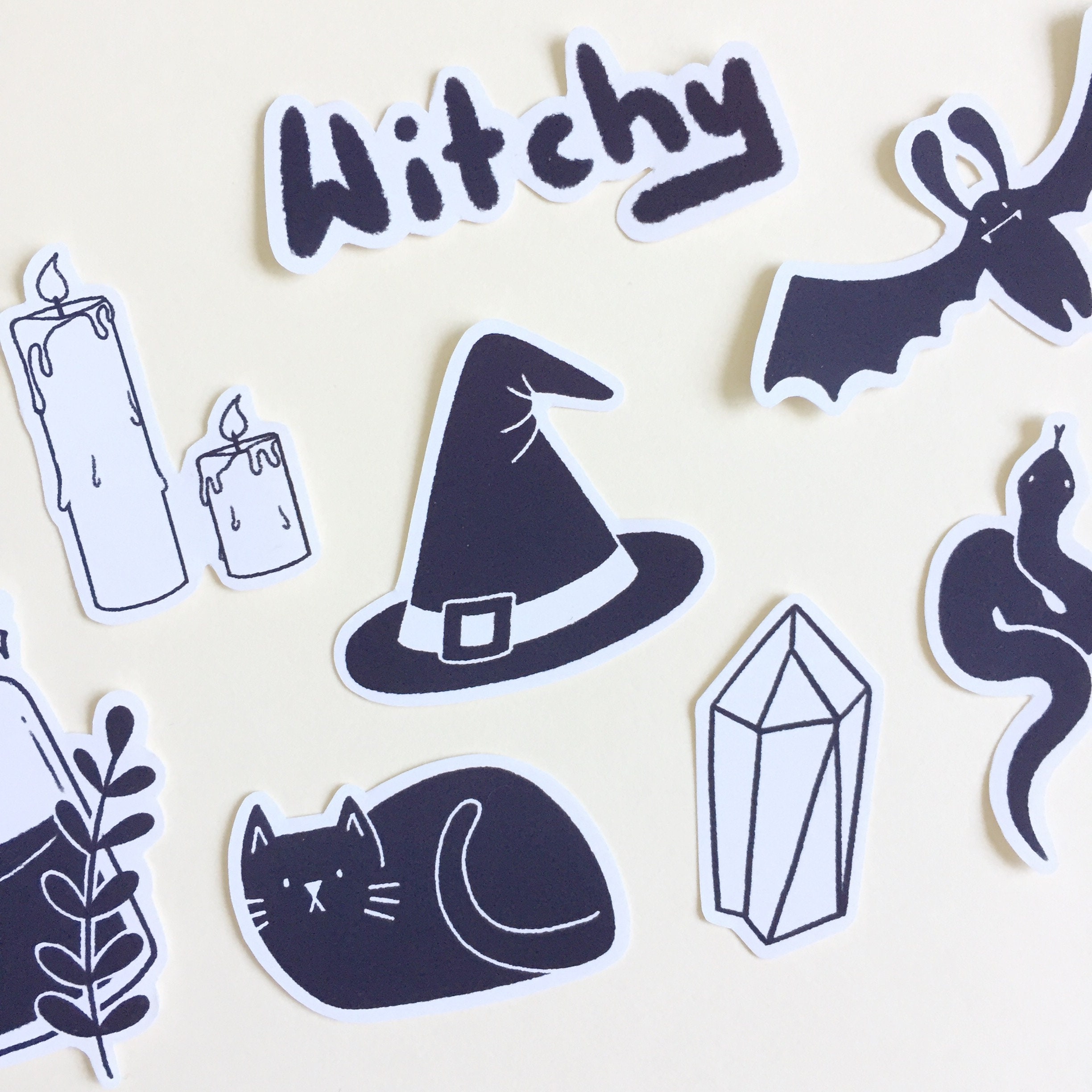 Witchy sticker set 10pcs sticker set witchcraft mat Etsy