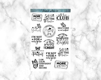 Planner Stickers, Journaling Stickers, Quote Stickers, Self Love Quotes