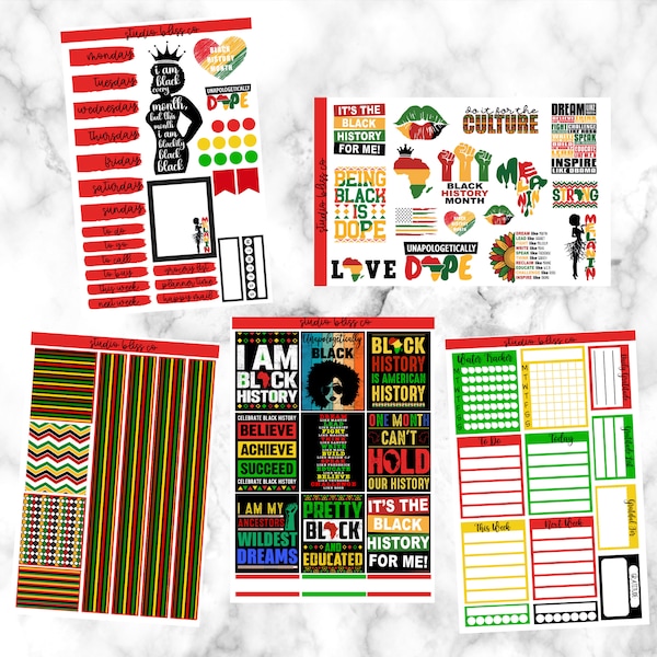 Planner Sticker Kit - Unapologetically Black History Sticker Kit