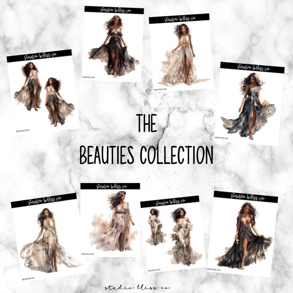 Planner Stickers | Dolls | Bundle & Save | The Beauties Collection | Choose Your Sheet| SKU BEAUTY-001 through BEAUTY-012