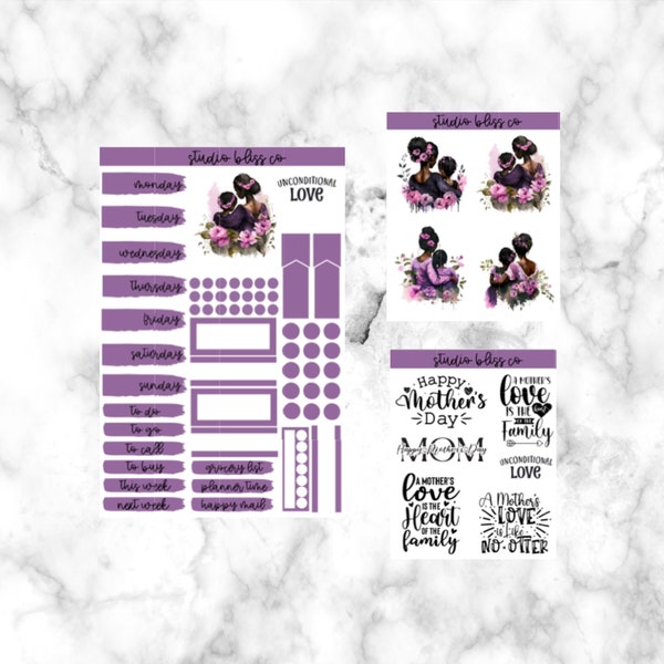 Planner Stickers, Weekly Mini Kit, Dolls, Deco Stickers, Unconditional Love