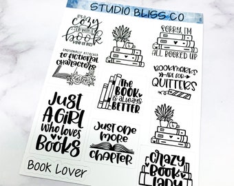 Book Lover's Sticker Sheet