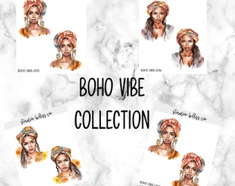 Planner Stickers | Dolls | Bundle & Save | The Boho Vibe Collection | Choose Your Sheet| SKU Boho-001 to Boho 010