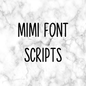 Planner Stickers Scripts Mimi Font - Etsy