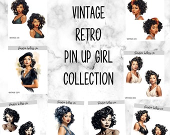 Planner Stickers | Dolls | Bundle & Save | The Vintage, Retro and Pin Up Girl Collection | Choose Your Sheet| SKU: VINTAGE-001- VINTAGE-020