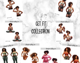 Planner Stickers | Dolls | Bundle & Save | Get Fit Collection | Choose Your Sheet| SKU GET FIT 001 -  012