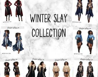 Planner Stickers | Dolls | Bundle & Save | Winter Slay Collection | Choose Your Sheet| SKU: Winter Slay-001 to Winter Slay-008
