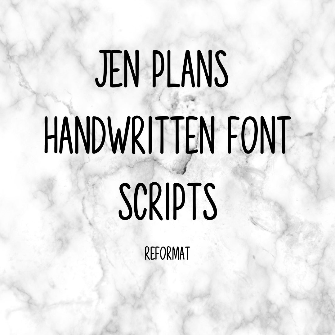Planner Stickers, Script Stickers, Handwritten Font Stickers, Jen Plans