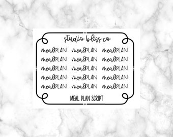 Planner Stickers, Foil Stickers, Clear Stickers, Choose Your Foil, Meal Plan