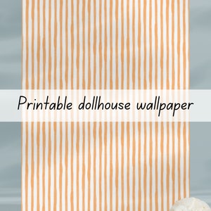 Orange Aquarell Streifen Tapete 1:6 Tapete zum Ausdrucken