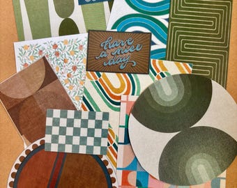 Retro Style Printable Dollhouse Rugs, 1:12 scale miniature download (PDF PNG)