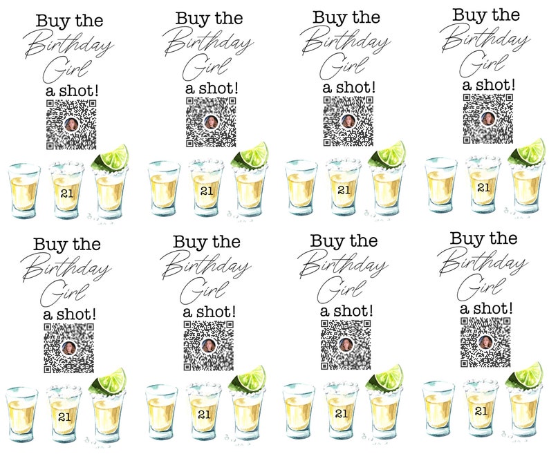 Birthday QR Code Card - Etsy