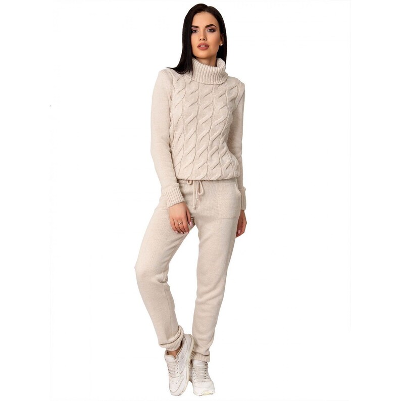 Warm woman's suit Comfortable suit knitted suit ladies Etsy