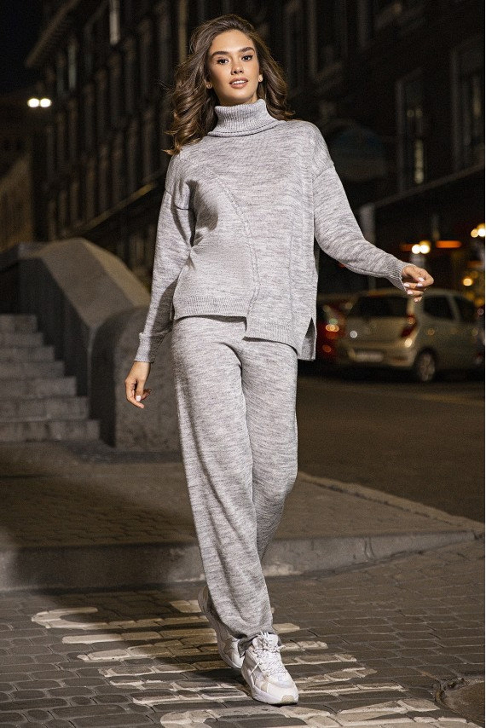 Knitted suit Comfortable suit ladies suit wool knit suit Etsy