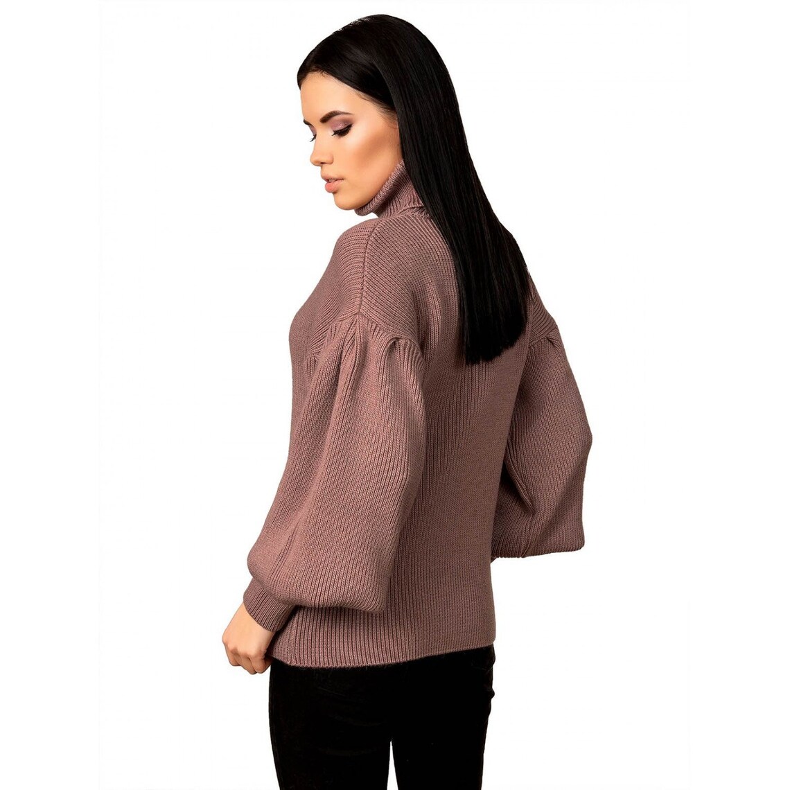 Women's pullover with flounces Knitted sweater under the | Etsy