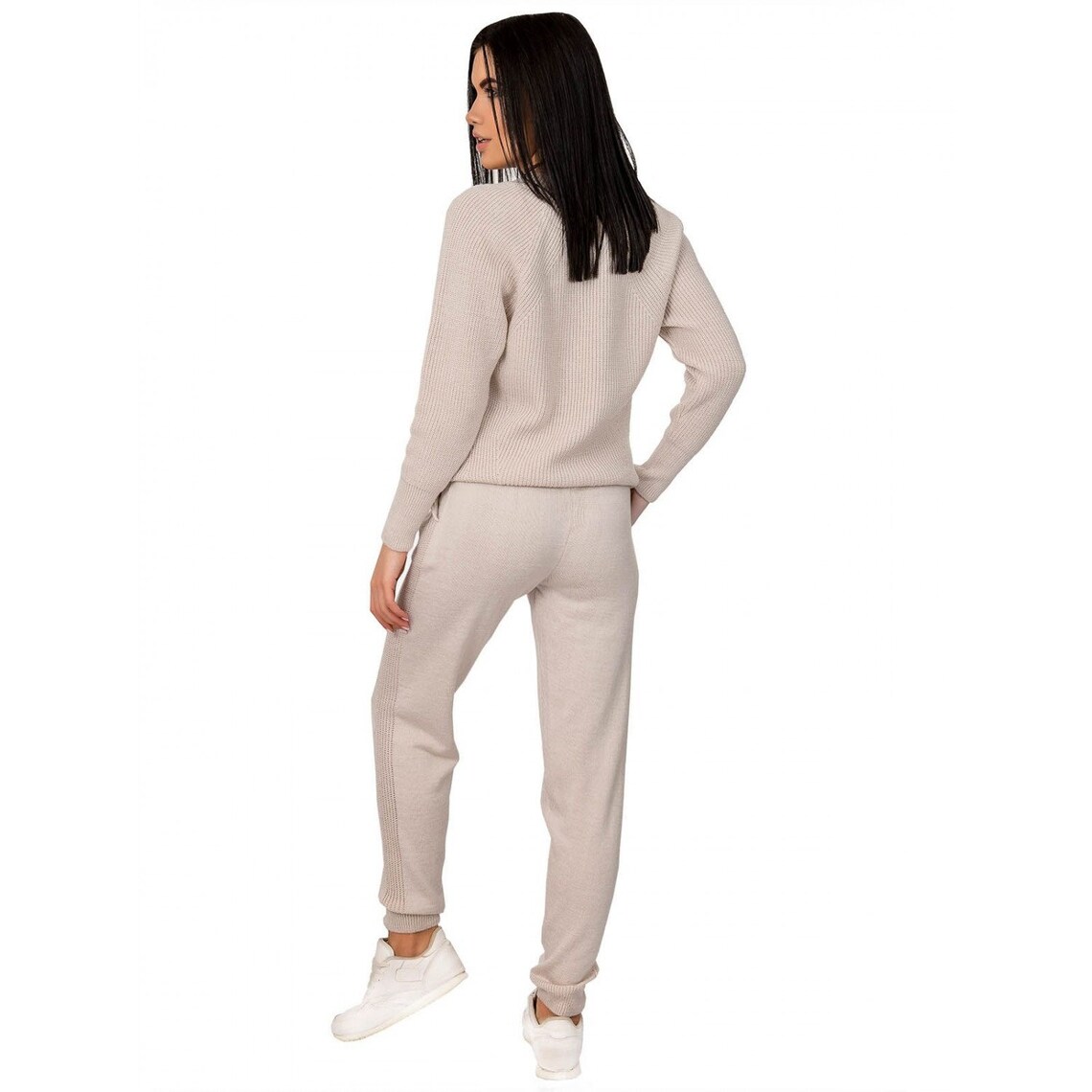 Wool Knit Suit Women's Knit Suit Pantsuit Etsy