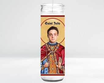 Saint Jake Shane / OctopussLover8 Celebrity Prayer Candle | 8" Unscented | Funny Gift Idea