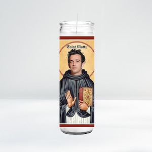 Vela de oración de celebridades de Saint Matty / 8" Sin aroma / Idea de regalo divertida