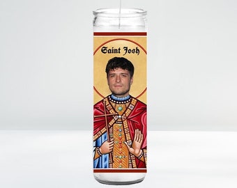 Saint Josh Promi Gebetskerze | 21cm Unscented | Lustige Geschenkidee