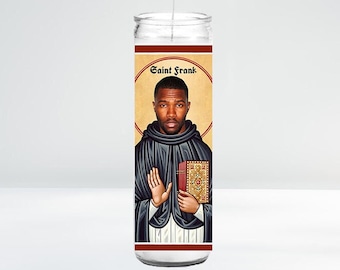 St. Frank Promi Gebetskerze | 21cm Unscented | Lustige Geschenkidee