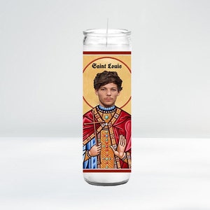 Saint Louis Celebrity Prayer Candle | 8&quot; Unscented | Funny Gift Idea