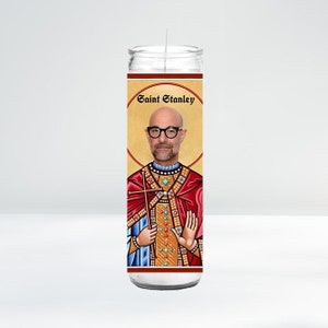 Saint Stanley Celebrity Prayer Candle | 8&quot; Unscented | Funny Gift Idea