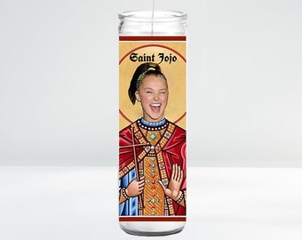 Saint Jojo Celebrity Prayer Candle | 8" Unscented | Funny Gift Idea