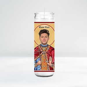 Saint Niall Celebrity Prayer Candle | 8&quot; Unscented | Funny Gift Idea