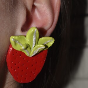 Strawberry Stud Earrings image 2
