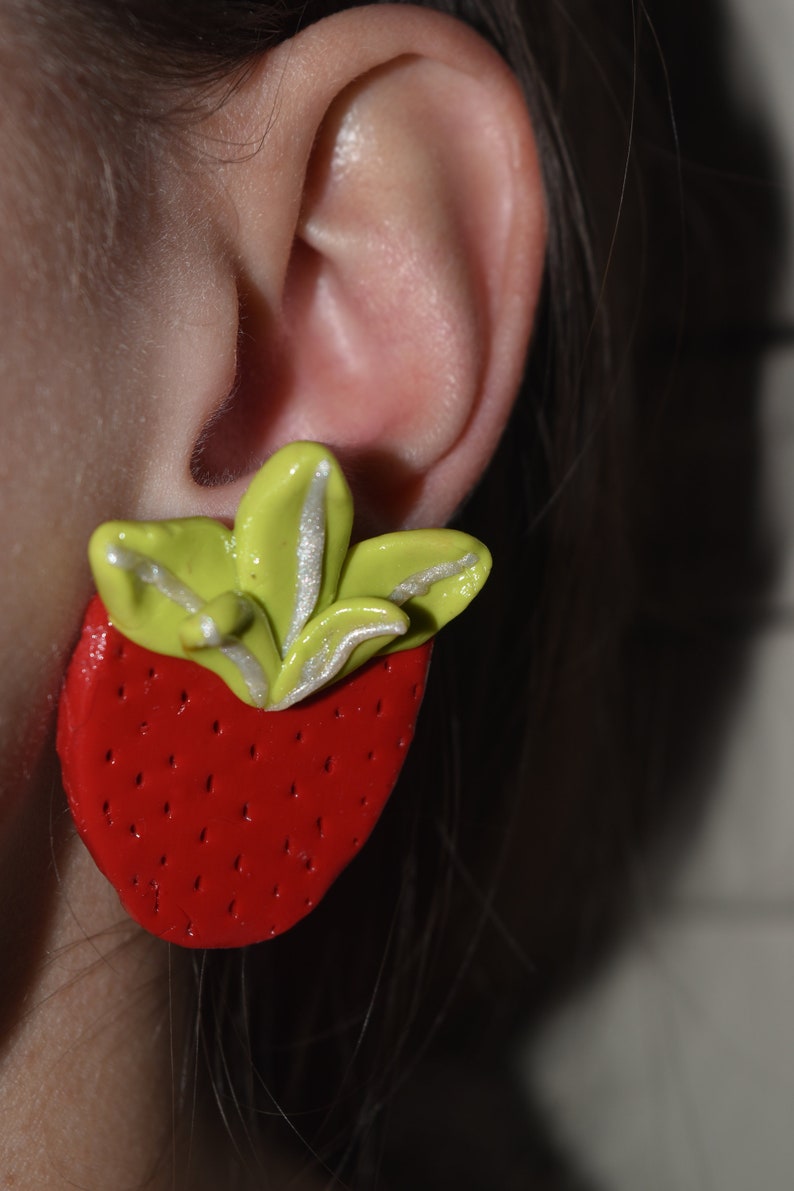 Strawberry Stud Earrings image 2