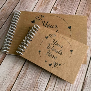 Album fotografico personalizzato con bordo a cuore, formato A3, A4 e A5, pagine bianche, rilegatura a spirale, 40-100 lati, formato orizzontale