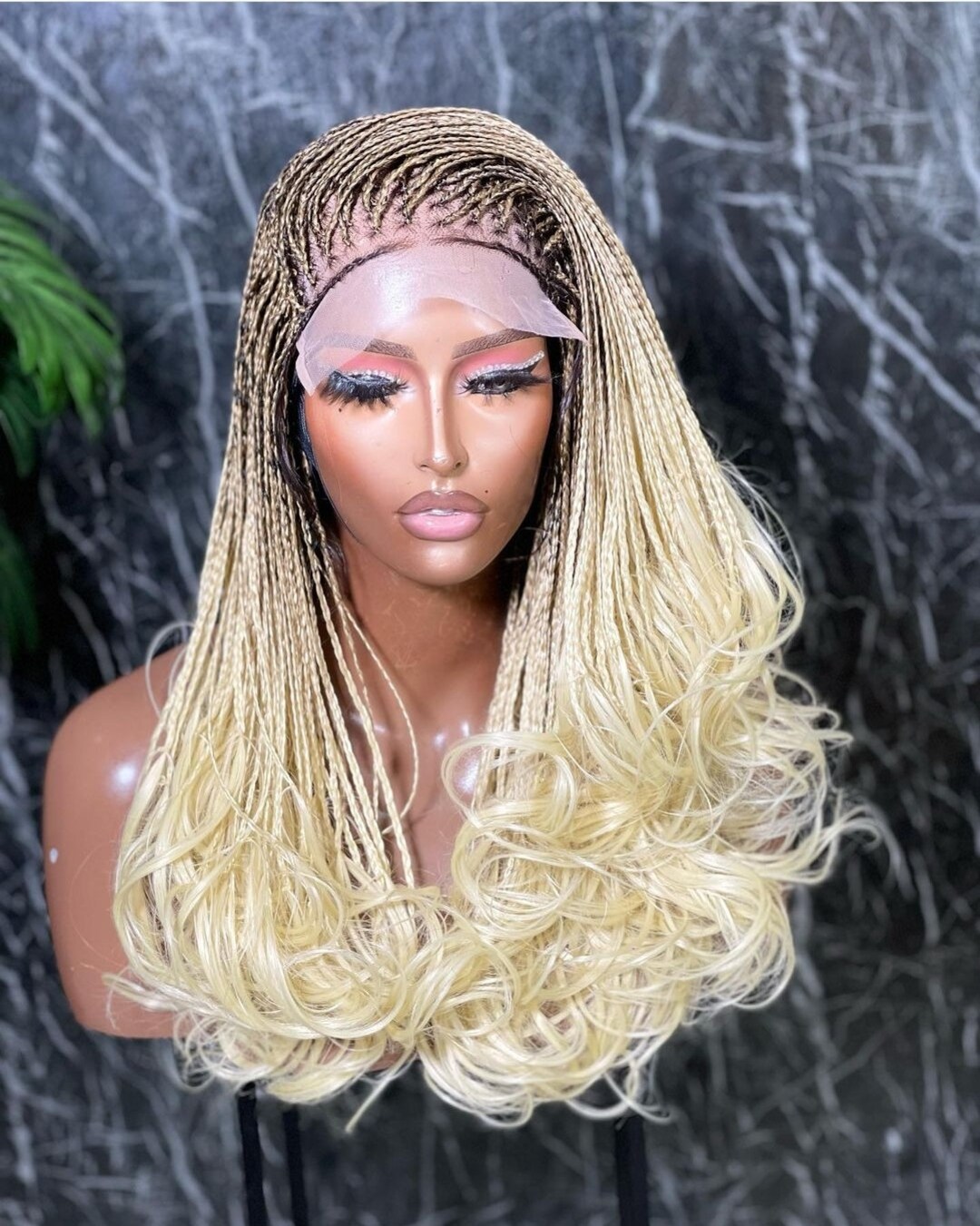 Braided Wig box Braided Wig Lace Wigs Cornrow Wigs Goddess Etsy