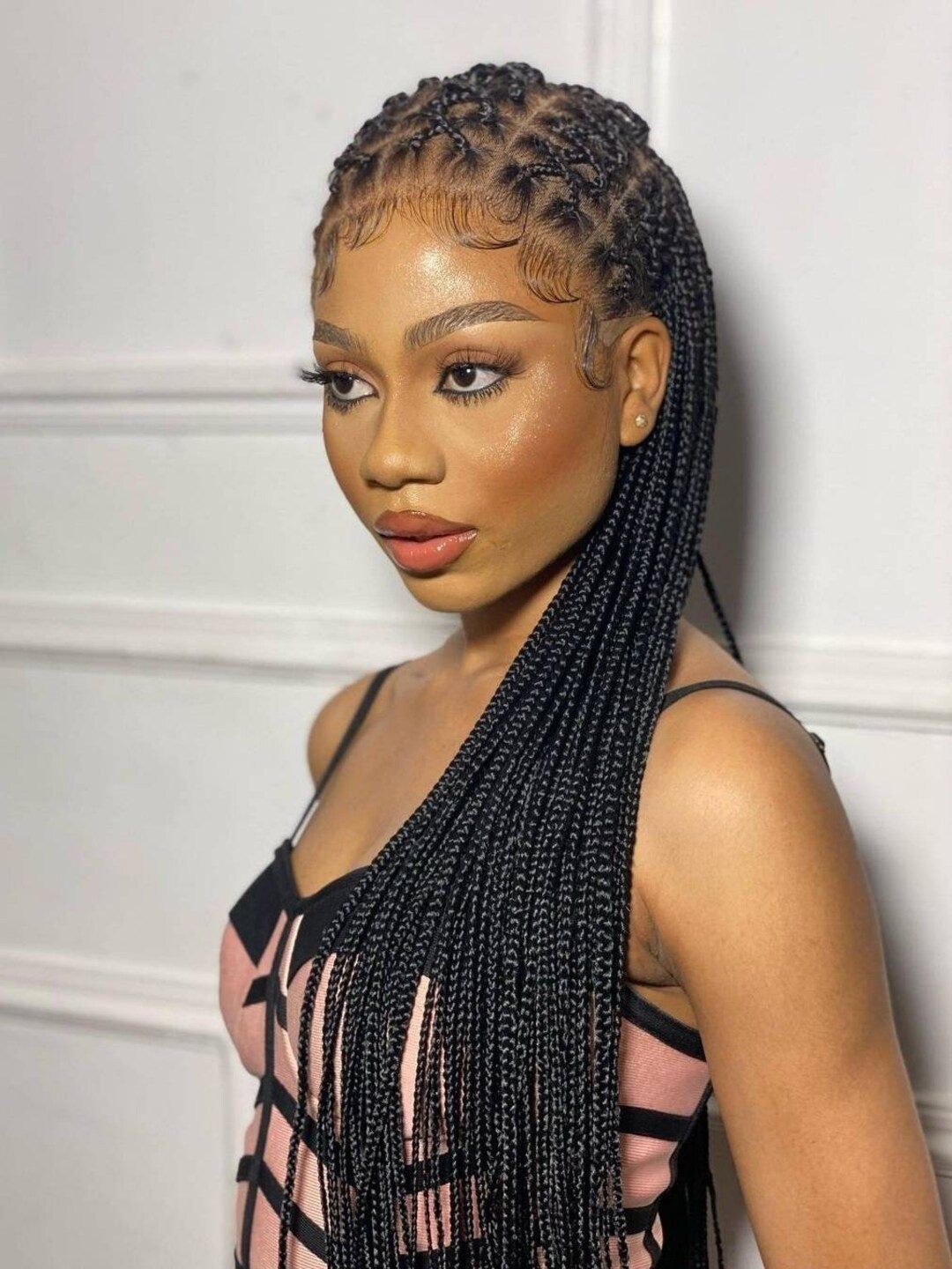 Criss-cross Box Braided Wig lace Front Wigfull Lace Wig - Etsy Criss-cross Box Braided Wig lace Front Wigfull Lace Wig - Etsy