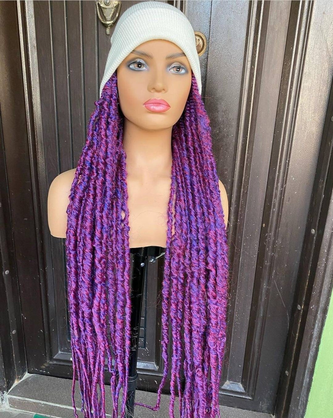 Cap Wig.fauxlocs Locs Wigdreadlocks Wig Full Lace Wig Goddess Etsy