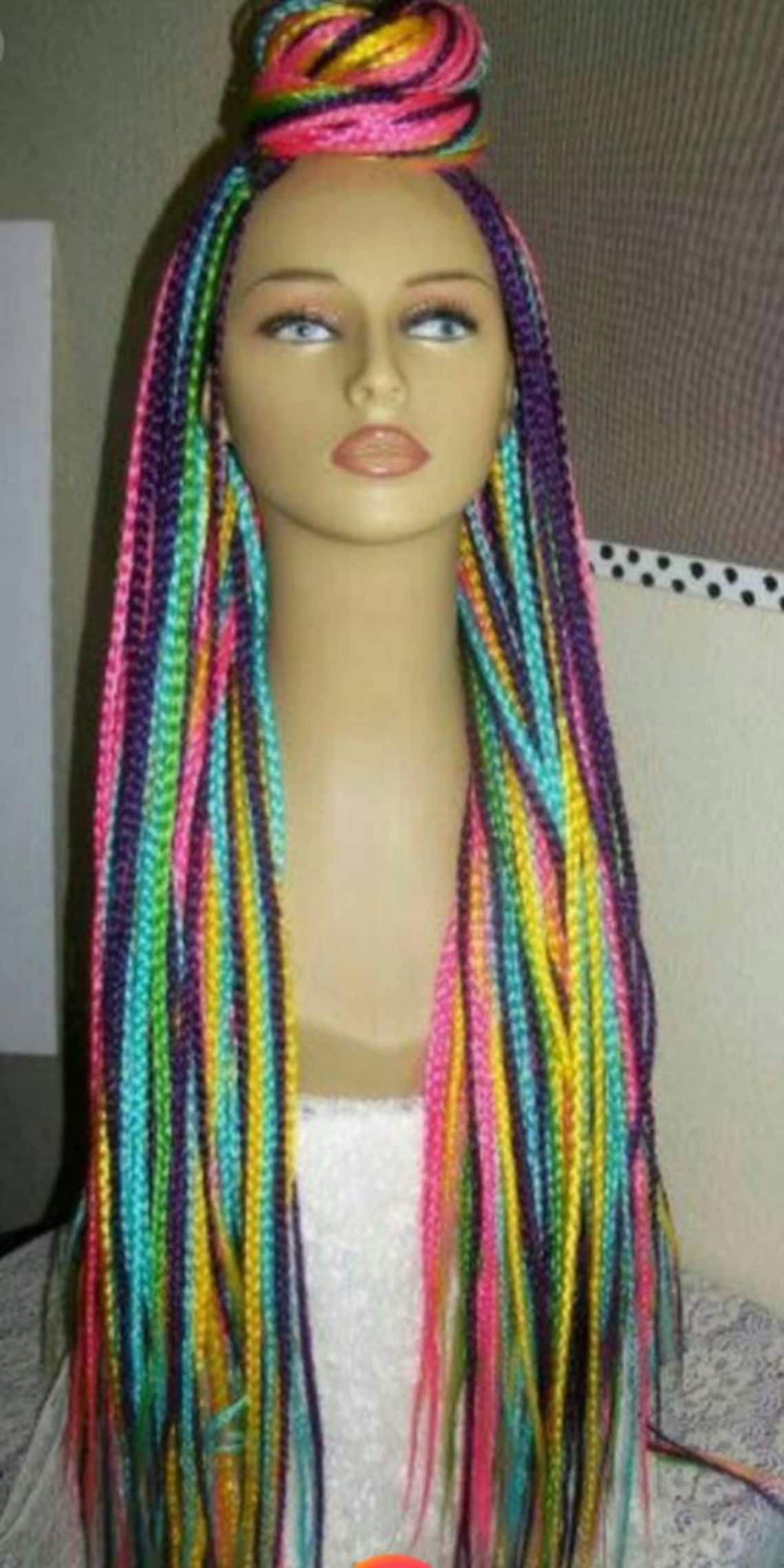 Braided Wigbox Braided Wig lace Front Wigfull Lace Wig Etsy