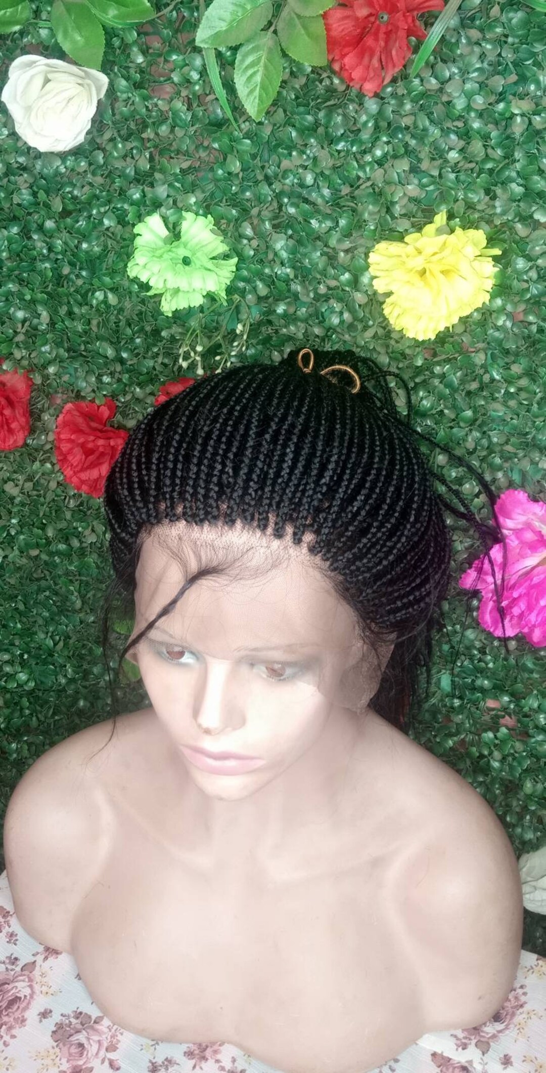 Braided Wig,micro Box Braids. Full Lace Braided Wig Lace Front Wig Faux