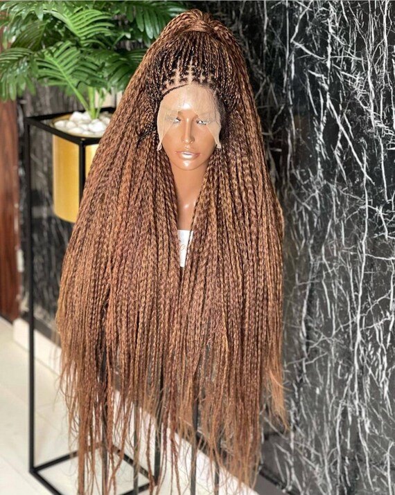 Full Lace Braided Wig. Box Braided Wig,ombre Box Braided Wig Wigs for Black  Women Cornrow Wig Fauxlocs Wig Passion Twists Hair Lace Wigs 