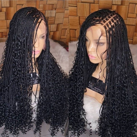 Braided wig,frontlace bohemian box braided wig box braided wig cornrow wig  faux locs wig goddess locs wig braided wigs for black women