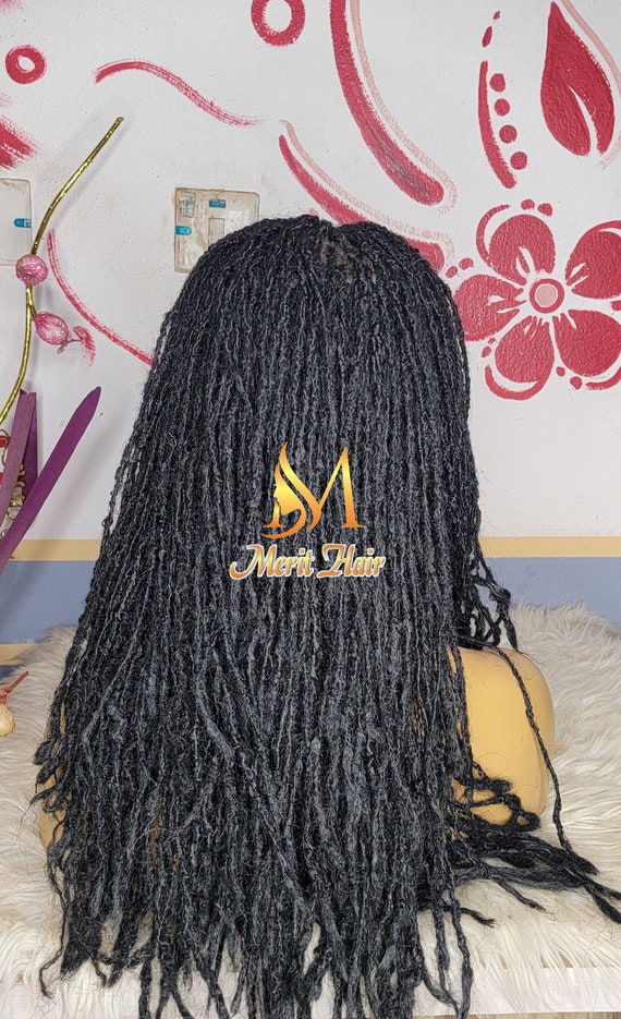 Sister Locks Wig front Lace Small Loc braided Wig Wigs for Black Women Sister Locs Wig sista Locgoddess Locs Wig Dreadlocks Wig Microlocs Etsy UK