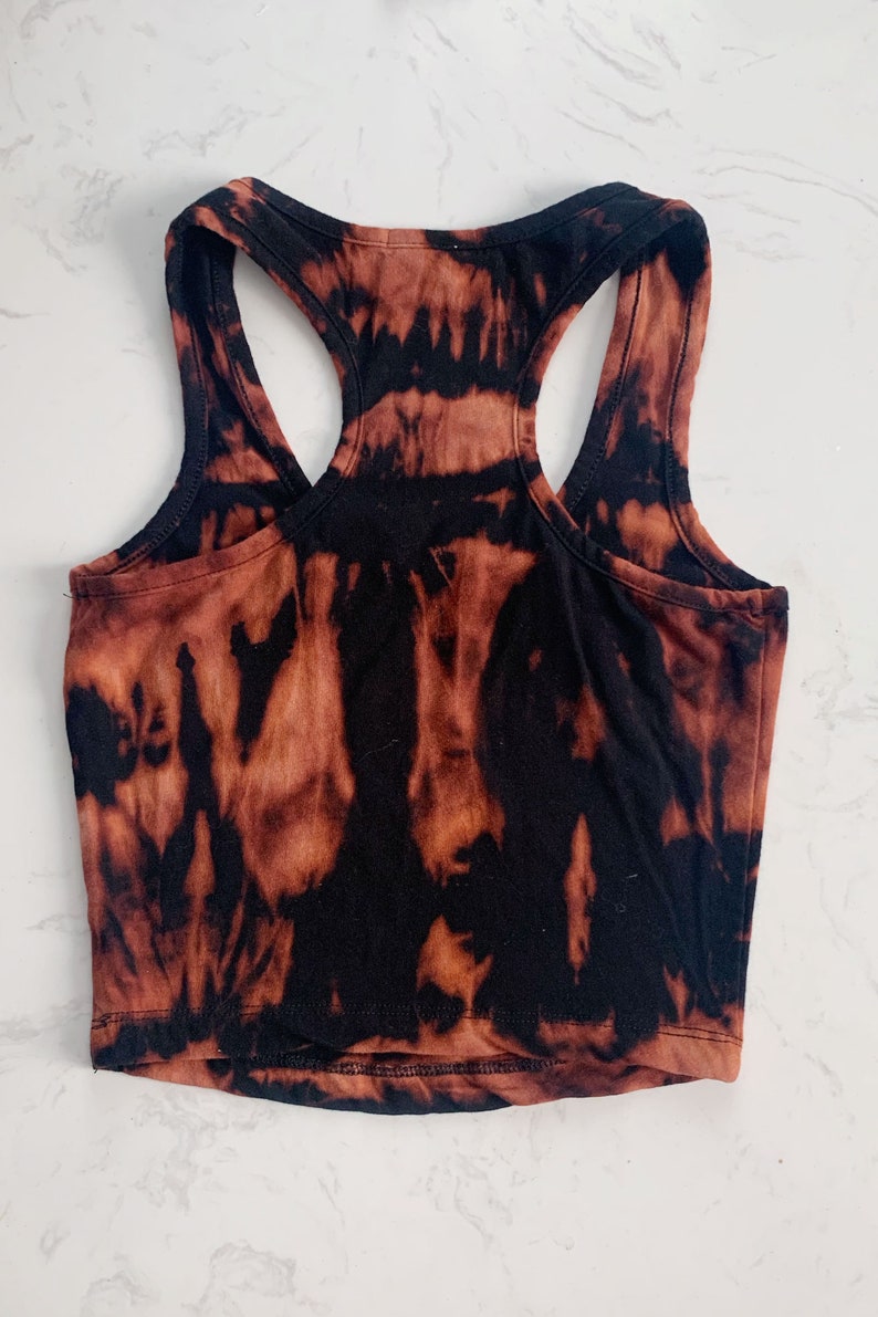 ABIGAIL Reverse Dye Racer Back Knit Crop Top