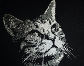 Machines Embroidery File - Cat Face Light Effect