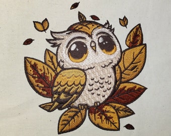 Machine embroidery file - owl autumnal