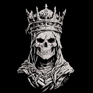 Machine embroidery file - Skeleton with crown light effect