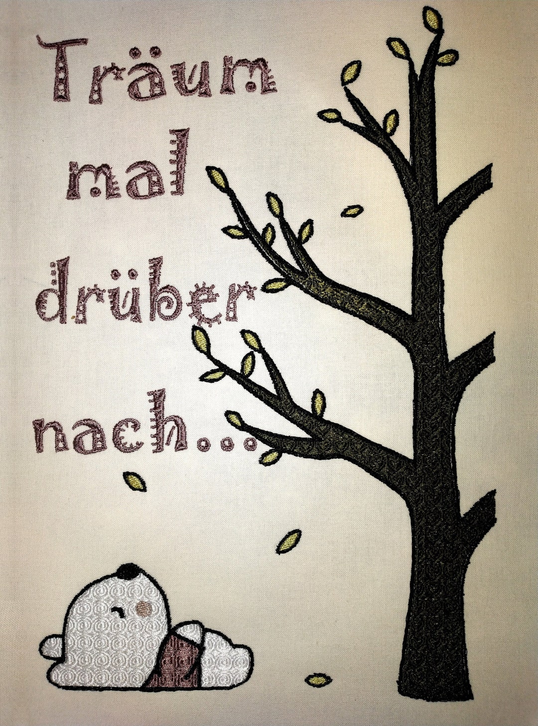 Maschinen Stickdatei Bärchen Träumer Kissenmotiv - Etsy.de