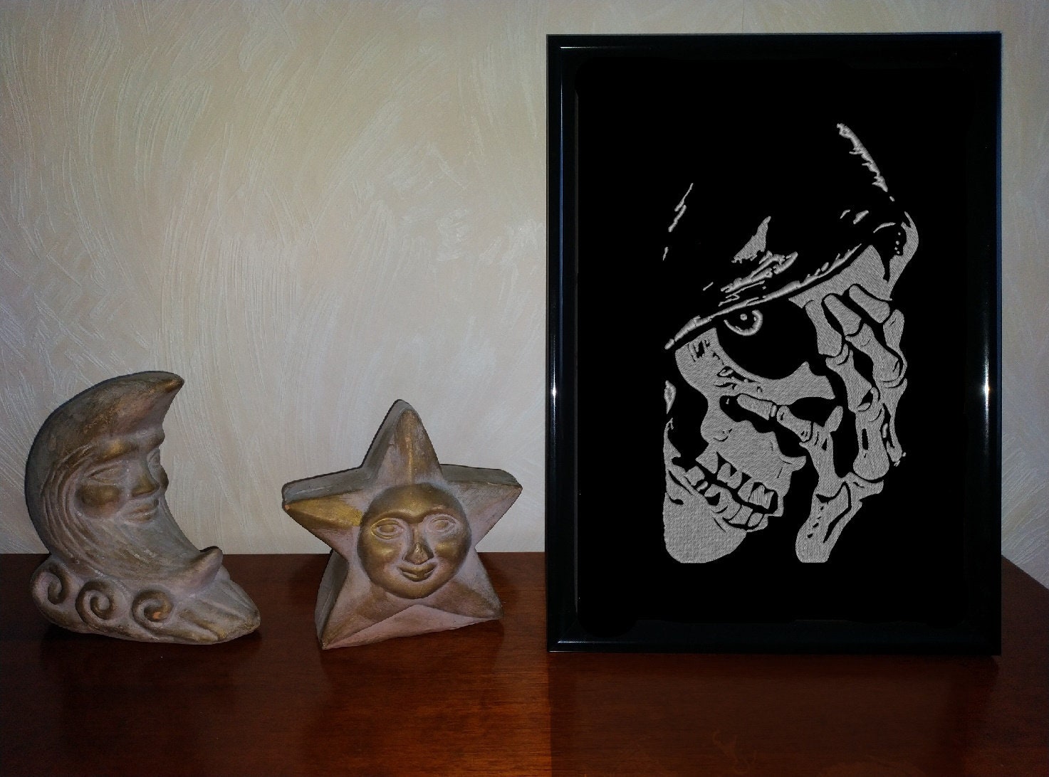 Machine Embroidery File - Skeleton Facepalm Light Effect 20x26-30 Cm ...