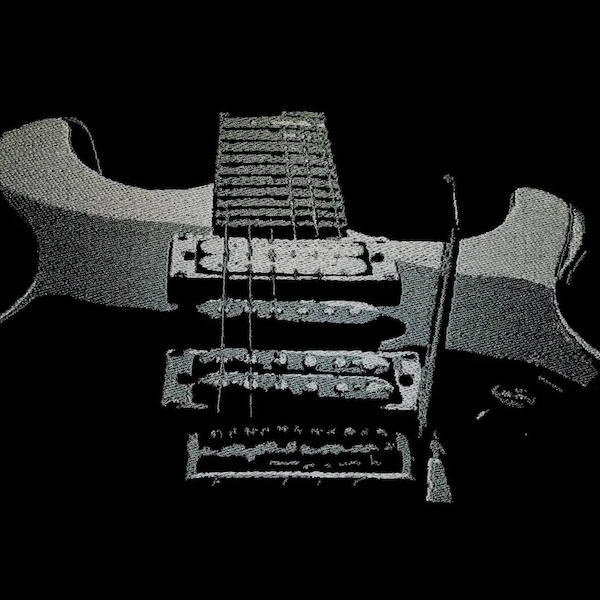 Maschinen Stickdatei - E-Gitarre Lichteffekt