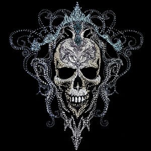 機械刺繍ファイル - 頭蓋骨の輪郭の光効果