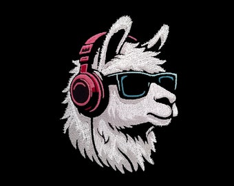 Machine embroidery file - Lama cool color light effect
